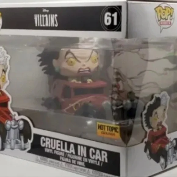 Funko rides 61 Disney Villains
-Cruella in Car (HT Esclusive ) - Picture 7 of 9